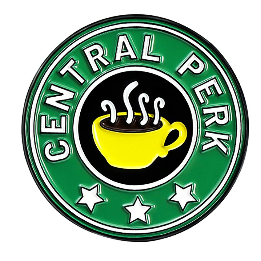 FRIENDS "CENTRAL PERK” OIL DRIPPED ENAMEL PIN LAPEL PIN BROOCH NWT